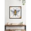 imageKate and Laurel Sylvie Beaded Honeycomb Vintage Framed Canvas Wall Art by Mackenzie Nelson 22x22 Beaded Black Cute Honey Bee Art for Wall
