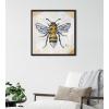 imageKate and Laurel Sylvie Beaded Honeycomb Vintage Framed Canvas Wall Art by Mackenzie Nelson 22x22 Beaded Black Cute Honey Bee Art for Wall