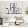 imageKate and Laurel Sylvie Beaded Pathways of Time I and II Vintage Framed Canvas Wall Art Set by Nikita Jariwala 2 Piece Set 28x38 Beaded Black Abstract Painted Art Set for Wall
