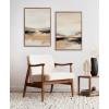 imageKate and Laurel Sylvie Beaded Peaceful Landscape I and II Vintage Framed Canvas Wall Art Set by Amy Lighthall 2 Piece Set 23x33 Gold Abstract Mountain Landscape Art for Wall