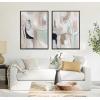imageKate and Laurel Sylvie Beaded Whispers of a Distant Land 1 and 2 Vintage Framed Canvas Wall Art by Nikita Jariwala 2 Piece Set 28x38 Beaded Black Modern Abstract Painted Art for Wall