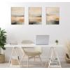 imageKate and Laurel Sylvie Blue Beach Ocean Coastal Abstract Framed Canvas Wall Art Set by The Creative Bunch Studio 3 Piece Set Beaded White Colorful Abstract Ocean Art for Wall