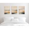 imageKate and Laurel Sylvie Blue Beach Ocean Coastal Abstract Framed Canvas Wall Art Set by The Creative Bunch Studio 3 Piece Set Beaded White Colorful Abstract Ocean Art for Wall