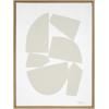 imageKate and Laurel Sylvie Constructed I Neutral Framed Canvas Wall Art by Statement Goods 28x38 Natural Decorative Neutral Abstract Art Print for WallNatural
