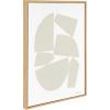 imageKate and Laurel Sylvie Constructed I Neutral Framed Canvas Wall Art by Statement Goods 28x38 Natural Decorative Neutral Abstract Art Print for WallNatural
