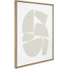 imageKate and Laurel Sylvie Constructed I Neutral Framed Canvas Wall Art by Statement Goods 28x38 Natural Decorative Neutral Abstract Art Print for WallNatural
