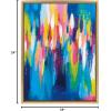 imageKate and Laurel Sylvie EV Bright Brush Strokes 033 Framed Canvas Wall Art by Jessi Raulet of Ettavee 18x24 Gold Modern Abstract Brush Art for WallGold