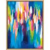imageKate and Laurel Sylvie EV Bright Brush Strokes 033 Framed Canvas Wall Art by Jessi Raulet of Ettavee 18x24 Gold Modern Abstract Brush Art for WallNatural