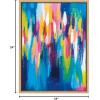 imageKate and Laurel Sylvie EV Bright Brush Strokes 033 Framed Canvas Wall Art by Jessi Raulet of Ettavee 18x24 Gold Modern Abstract Brush Art for WallNatural