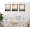 imageKate and Laurel Sylvie Green Mountain Abstract I II and III Framed Canvas Wall Art Set by Amy Lighthall 3 Piece Set Beaded Gold Soft Mountain Landscape Art for Wall