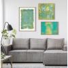 imageKate and Laurel Sylvie Mango Framed Canvas Wall Art by Mentoring Positives 22x22 Natural Decorative Abstract Art for Wall
