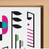 imageKate and Laurel Sylvie Music Notes White Background Framed Canvas Wall Art by Rachel Lee 18x24 Natural Colorful Abstract Home Decor