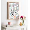 imageKate and Laurel Sylvie Music Notes White Background Framed Canvas Wall Art by Rachel Lee 18x24 Natural Colorful Abstract Home Decor