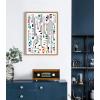 imageKate and Laurel Sylvie Music Notes White Background Framed Canvas Wall Art by Rachel Lee 18x24 Natural Colorful Abstract Home Decor