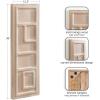 imageKate and Laurel Yuvan Decorative Carved Wall Art Plaque 13 x 36 Light Natural Modern Hand Carved Dimensional Art Panel for Solid Wood Wall Decor for Home Design