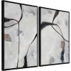 imageKate and Laurel Sylvie Beaded In the Quiet of Thought 1 and 2 Vintage Framed Canvas Wall Art Set by Nikita Jariwala 2 Piece Set 28x38 Beaded Black Abstract Painted Art Set for Wall