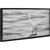 imageKate and Laurel Sylvie Beaded Snowy Egret No 3 Black and White Vintage Framed Canvas Wall Art by Crystal Lynn Collins 40x18 Beaded Black Grayscale Beach Bird Art for Wall