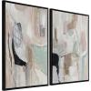 imageKate and Laurel Sylvie Beaded Whispers of a Distant Land 1 and 2 Vintage Framed Canvas Wall Art by Nikita Jariwala 2 Piece Set 28x38 Beaded Black Modern Abstract Painted Art for Wall