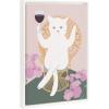 imageKate and Laurel Sylvie Beaded Wine Cat II Vintage Framed Canvas Wall Art by Honey Island Studio 18x24 Beaded White Cute Kitten Art for Wall
