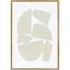 imageKate and Laurel Sylvie Constructed I Neutral Framed Canvas Wall Art by Statement Goods 28x38 Natural Decorative Neutral Abstract Art Print for WallGold