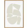imageKate and Laurel Sylvie Constructed I Neutral Framed Canvas Wall Art by Statement Goods 28x38 Natural Decorative Neutral Abstract Art Print for WallNatural