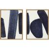 imageKate and Laurel Sylvie Japandi 26 1 and 2 Framed Canvas Wall Art Set by Rocket Jack 2 Piece 18x24 Natural Modern Abstract Brushstrokes Art Set for Wall