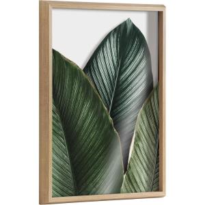 imageKate and Laurel Blake Tropical Palm Leaves Framed Printed Glass Wall Art by Amy Peterson Art Studio 18x24 Natural Decorative Nature Themed Art for Wall