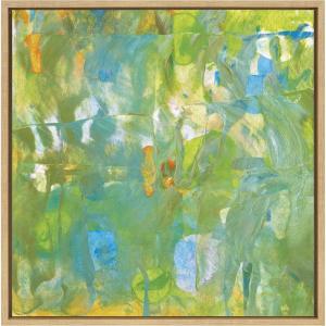 imageKate and Laurel Sylvie Mango Framed Canvas Wall Art by Mentoring Positives 22x22 Natural Decorative Abstract Art for Wall