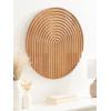 imageKate and Laurel Furrow Modern Arches Round Wood Art Plaque 24 Inch Diameter Natural Wood Contemporary Carved Wooden Wall Art with Rounded Dimensional Rainbow DesignNatural Wood