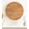 imageKate and Laurel Furrow Modern Arches Round Wood Art Plaque 24 Inch Diameter Natural Wood Contemporary Carved Wooden Wall Art with Rounded Dimensional Rainbow DesignNatural Wood