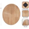 imageKate and Laurel Furrow Modern Arches Round Wood Art Plaque 24 Inch Diameter Natural Wood Contemporary Carved Wooden Wall Art with Rounded Dimensional Rainbow DesignNatural Wood