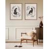imageKate and Laurel Sylvie Beaded Jungle Black Neutral Linen Bright and Jungle Black 2 Neutral Linen Bright Vintage Framed Canvas Wall Art Set by Alexander Ginzburg 2 Piece Set 18x24 Gold Animal Art Set