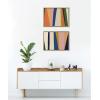 imageKate and Laurel Sylvie Boho Max 1 and 2 Framed Canvas Wall Art Set by The Creative Bunch Studio 2 Piece Set 18x24 Natural Modern Abstract Colorful Wall Art Set