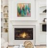imageKate and Laurel Sylvie Brushstroke 155 Framed Metallic Canvas Wall Art by Jessi Raulet of Ettavee 30x30 Bright Gold Bright Colorful Modern Abstract Wall DcorBright Gold