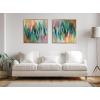 imageKate and Laurel Sylvie Brushstroke 155 Framed Metallic Canvas Wall Art by Jessi Raulet of Ettavee 30x30 Bright Gold Bright Colorful Modern Abstract Wall DcorBright Gold