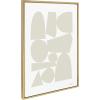 imageKate and Laurel Sylvie Constructed II Neutral Framed Canvas Wall Art by Statement Goods 23x33 Gold Minimalist Modern Art for WallGold