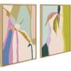 imageKate and Laurel Sylvie Delight in the Moment 1 and 2 Framed Canvas Wall Art Set by Alicia Schultz 2 Piece Set 23x33 Natural Colorful Abstract Nature Art Wall Dcor
