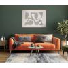 imageKate and Laurel Sylvie Distorted Shapes of Tan and White Framed Canvas Wall Art by The Creative Bunch Studio 28x38 Natural Contemporary Abstract Bold Art for Wall