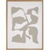 imageKate and Laurel Sylvie Distorted Shapes of Tan and White Framed Canvas Wall Art by The Creative Bunch Studio 28x38 Natural Contemporary Abstract Bold Art for Wall