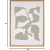 imageKate and Laurel Sylvie Distorted Shapes of Tan and White Framed Canvas Wall Art by The Creative Bunch Studio 28x38 Natural Contemporary Abstract Bold Art for Wall