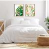imageKate and Laurel Sylvie EV Monstera and EV Palma No 2 Framed Canvas Wall Art Set by Jessi Raulet of Ettavee 2 Piece 18x24 Natural Colorful Plant Leaf Art Set for WallNatural