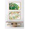 imageKate and Laurel Sylvie EV Monstera and EV Palma No 2 Framed Canvas Wall Art Set by Jessi Raulet of Ettavee 2 Piece 18x24 Natural Colorful Plant Leaf Art Set for WallNatural
