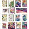 imageKate and Laurel Sylvie EV Monstera and EV Palma No 2 Framed Canvas Wall Art Set by Jessi Raulet of Ettavee 2 Piece 18x24 Natural Colorful Plant Leaf Art Set for WallNatural