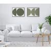 imageKate and Laurel Sylvie Earthy Boho Geometric 1 Olive Green and Geometric 2 Sage Green Framed Canvas Art Set by The Creative Bunch Studio 2 Piece Set 18x24 Gray Modern Abstract Wall Art Dcor Set