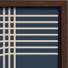 imageKate and Laurel Sylvie Lines in Blue Framed Canvas Wall Art by Apricot and Birch 28x38 Walnut Brown Chic MidCentury Art for WallBrown