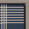 imageKate and Laurel Sylvie Lines in Blue Framed Canvas Wall Art by Apricot and Birch 28x38 Walnut Brown Chic MidCentury Art for WallGrey