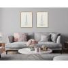 imageKate and Laurel Sylvie Minimalist Evergreen Trees Framed Linen Textured Canvas Wall Art by The Creative Bunch Studio Set of 2 18x24 Natural Modern Nature Art for WallGold