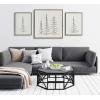 imageKate and Laurel Sylvie Minimalist Evergreen Trees Framed Linen Textured Canvas Wall Art by The Creative Bunch Studio Set of 2 18x24 Natural Modern Nature Art for WallGray
