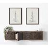 imageKate and Laurel Sylvie Minimalist Evergreen Trees Framed Linen Textured Canvas Wall Art by The Creative Bunch Studio Set of 2 18x24 Natural Modern Nature Art for WallBrown
