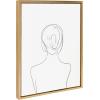 imageKate and Laurel Sylvie Minimalist Woman Framed Canvas Wall Art by Teju Reval 18x24 GoldGold